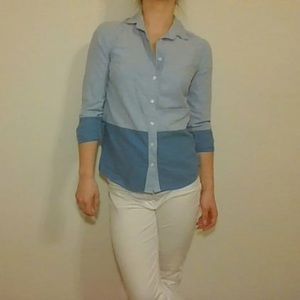 J. Crew Two Tone Button Down Shirt